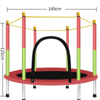 蹦蹦床家用儿童室内跳跳床小孩玩具宝宝健身带护网家庭小型弹跳床|款随机色-无赠品 [加棉外罩+一体跳布]1.4米U型腿