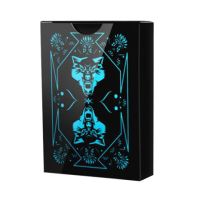 2021年新款wolf狼黑色塑料防水扑克创意近景魔术道具花切|新款WOLF狼一副