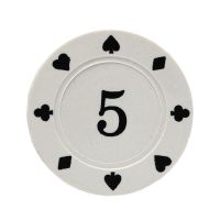 筹码币德州扑克筹码卡片棋室麻将馆码打麻将用筹码代币|5面值20片