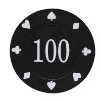 筹码币德州扑克筹码卡片棋室麻将馆码打麻将用筹码代币|100面值20片
