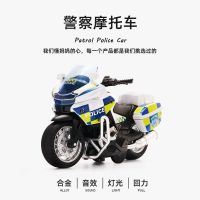 合金警车玩具摩托车模型仿真声光儿童回力机车男孩杜卡迪惯性汽车|阿Sir白警