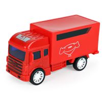 仿真惯性可开门快递车集装箱运输车汽车模型男孩货柜车儿童玩具车|红色快递车(后门打可开)