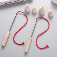 木制陀螺学生儿童成人中老年大号健身玩具原始民间实木陀罗代鞭绳|（共四个）小号送鞭