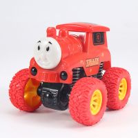 小火车惯性车四驱越野车玩具车轨道儿童模型车避震抗耐摔技|小火车/越野车-红【6969】