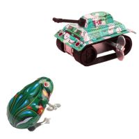 发条四件套铁皮坦克惯性青蛙跳跳蛙儿童小玩具80后怀旧上链条|发条[坦克+青蛙]