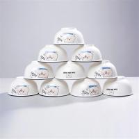 10只装加厚防烫陶瓷碗套装欧式可爱餐具家用吃饭碗汤面碗|[萌猪]10个装黑边欧式碗 5英寸高6.5cm碗口径12.7cm