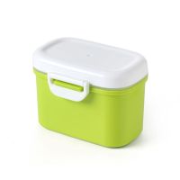 婴儿奶粉盒便携式外出大容量储存罐宝宝分装盒米粉迷你密封奶粉格|绿色小号