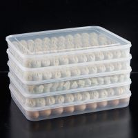 钵仔糕盒子透明摆摊饺子盒冻饺子多层保鲜盒冰箱水果盒带盖|透明色 大号6盒6盖
