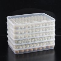送包饺器饺子盒厨房家用速冻水饺盒盘冰箱保鲜盒收纳盒馄饨盒|透明色 手提款蛋盒-2层1盖