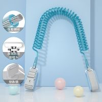 防丢儿童安全绳防走失带牵引绳宝宝防丢失手环溜娃遛娃防丢绳|[钥匙锁]宫殿蓝-防剪断旋转头 2.0米