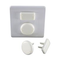 插座保护盖婴儿防护儿童防触电安全塞创意宝宝插头插孔塞插座堵头|第三代拉环款白色 30个[15个两相+15个三相]