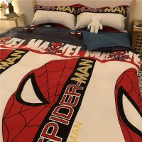 男孩卡通蜘蛛侠床上用品被套四件套儿童男生学生1.5床单三件套