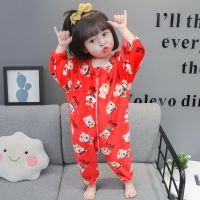 儿童睡袋秋冬季法兰绒宝宝连体睡衣春秋小孩家居服婴儿分腿防踢被
