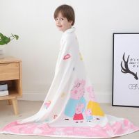 棉纱布浴巾儿童毛巾被 婴幼儿大童巾 彩格双层110*110浴巾