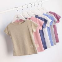 儿童冰丝薄短袖t恤衫夏款童装男童女童薄柔半袖打底衫宝宝上衣