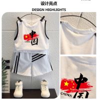 新款男童女童背心t恤夏季童装中小童演出服上衣爱