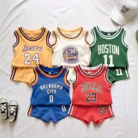 2021夏季新款男童球星篮球服运动套装儿童宝宝韩版洋气帅气球衣潮