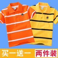 男童夏季短袖t恤棉儿童条纹polo衫中大童翻领t恤衫儿童半袖上衣