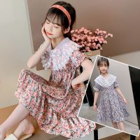 女童连衣裙夏装2021洋气儿童雪纺裙子夏季中大童小女孩碎花公主裙