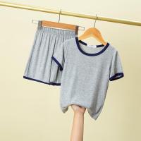 春夏季儿童莫代尔睡衣薄款男女童宝宝男孩家居服套装中长袖空调服