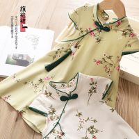 女童连衣裙夏季2021新款公主裙中大童中国风旗袍裙儿童夏装裙子