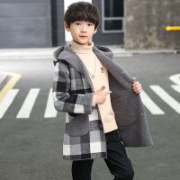 男童外套春秋款2020新款儿童呢子加绒大衣中长款外套时尚韩版洋气