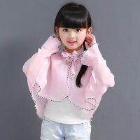 儿童披肩夏季防晒薄款沙滩海边防晒衣女童4-12岁雪纺披肩亲子款