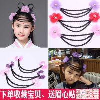 头花儿童假发辫子发夹头饰韩版小女孩可爱古装发饰女童公主链夹子