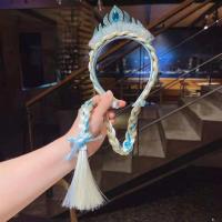 冰雪公主儿童发箍假发麻花辫头箍儿童发饰爱莎女王带钻假发