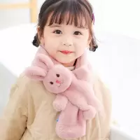 儿童围巾冬女孩可爱围巾毛绒围巾男女童保暖围脖