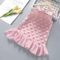 女宝宝连衣裙夏3幼童洋气网纱裙子2-7中小童雪纺无袖公主裙背心裙