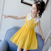 女童连衣裙儿童夏款公主裙2021童装新品时尚清凉色雪纺连衣裙