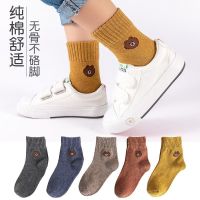 儿童袜子春秋短袜卡通小雏菊棉中筒袜男女童可爱婴儿薄款宝宝袜