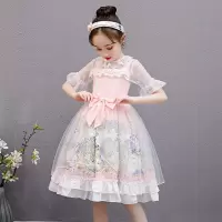 洛丽女童连衣裙2021新款女孩公主裙洋气夏装儿童夏季蓬蓬纱裙子