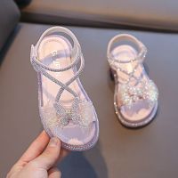 凉鞋女童2021新款夏季沙滩鞋儿童凉鞋防滑时尚公主风透明底百搭鞋