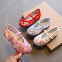 新款儿童绣花鞋布鞋女童古风鞋民族风宝宝公主鞋学生古装表演出鞋