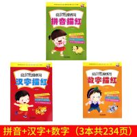 儿童数字描红本0-100幼儿园中大班数字字帖练字本拼音字母练习题|拼音+汉字+数字【共234页】