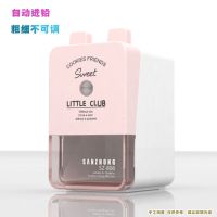 手摇转笔刀小学生削笔器自动进铅可调节粗细卡通防夹手铅笔刀|简约款(粉色)不可调节粗细 +10支得力铅笔丨橡皮丨握笔器