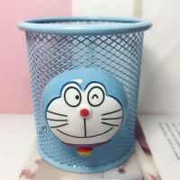 创意笔筒卡通可爱kitty叮当猫多功能金属笔筒桌面化妆品收纳杂物|叮当头