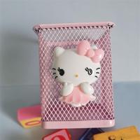 创意笔筒卡通可爱kitty叮当猫多功能金属笔筒桌面化妆品收纳杂物|裙子kitty