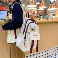 日系原宿少女双肩包ins初中生书包女简约百搭学院风软妹背包