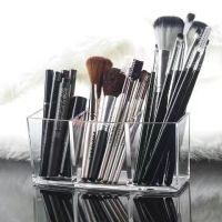 透明梳妆台化妆刷眉笔粉刷口红收纳筒桶笔筒桌面整理化妆品收纳盒|漫彤-2206