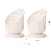 遥控器桌面笔筒收纳盒书房书桌化妆品口红眉笔分格收纳筒学生宿舍|创意款2个装【白色+白色】