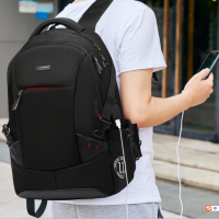 双肩包男学生书包男潮韩版大容量旅行商务电脑包时尚休闲背包男