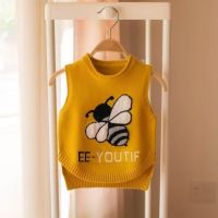 儿童马甲春秋男女童套头毛线毛衣薄款中小童宝宝针织衫婴儿背心潮