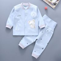 婴儿0-2岁春秋款内衣套装男女宝宝秋衣秋裤棉开衫新生儿打底衣