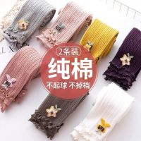 棉儿童打底裤袜春秋冬厚薄款女童婴儿花边宝宝外穿九分