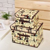 多规格收纳箱无纺布折叠收纳箱有盖内衣收纳盒衣物被子整理箱|(强烈推荐)宝塔美女防水款 3件套(小+大+特大)