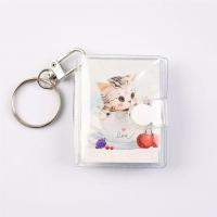 迷你1寸证件照相册大头贴追星女孩相册钥匙扣收纳卡包挂链挂件|2寸小猫 只买相册