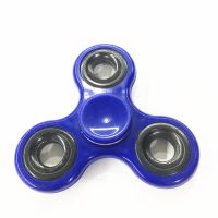 掌上旋转手指陀螺成人减压塑料发光指尖陀螺儿童金属玩具|蓝色 [发光款]炫彩水晶灯